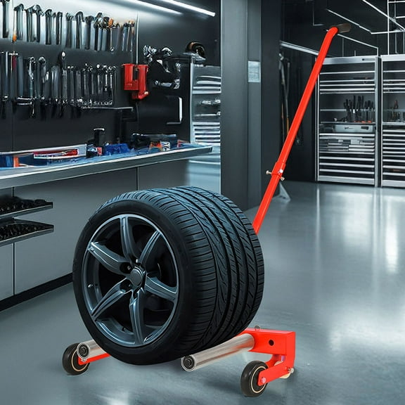 CQSXDA Heavy Duty Adjustable Wheel Dolly For Tires Ranging From 6.5 To 31.5 Inches 330 LBS Capacity Rolling Tool