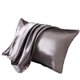 thumbnail image 3 of Xiao Hua funda de almohada de seda 100% seda de morera. Suave y agradable al tacto, esta funda de almohada proporciona una sensación de lujo al tacto. 48 x 74 cm (rosa)., 3 of 5