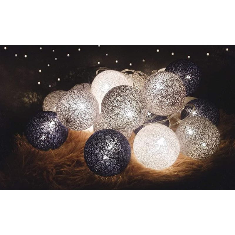 Details about   Cotton Ball Led Light String,3 Meter 20 Pcs Portable Battery Powered Event Decor 