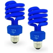 Sleeklighting 23 Watt Spiral CFL Blue Fluorescent Light Bulb Medium Base UL-Listed (2 Pack)