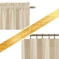 thumbnail image 3 of NICETOWN Beige Velvet Curtains 84 inches for Living Room, 2 Panels Thermal Insulated Noise Reducing Energy Efficiency Privacy Elegant Velvet Curtains Room Darkening Rod Pocket Drapes, 3 of 8
