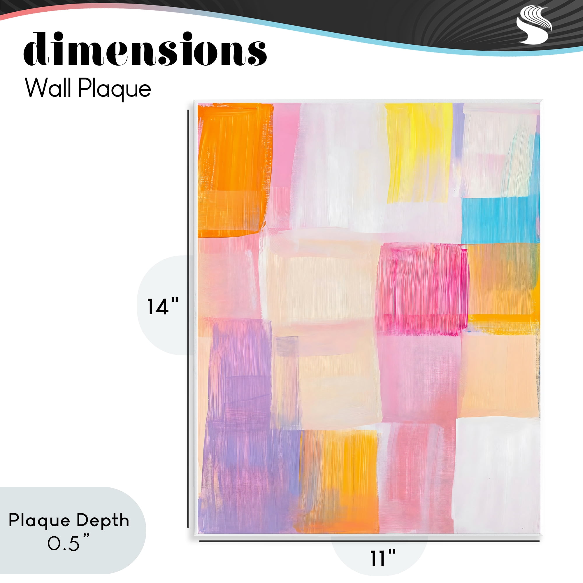 Stupell Industries Abstract Grid Brushstrokes Wall Plaque Art, design by The Prints Vibe