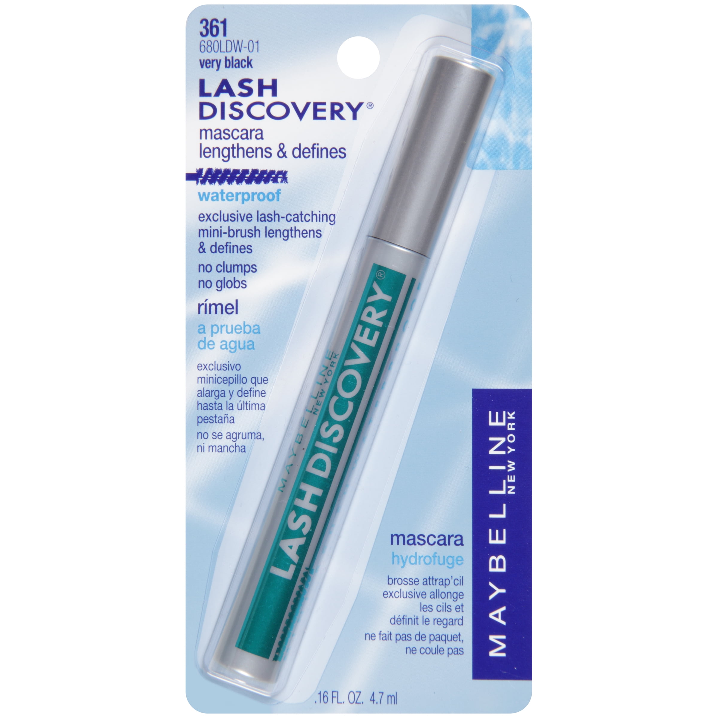 Maybelline Lash Discovery Waterproof Mascara, Very Black, 0.16 fl. oz