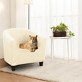 thumbnail image 2 of Tub Chair Covers Elastic Armchair Covers Chair Slipcovers for Living Room Stretch Sofa Couch Covers Washable Removable Soft Armchair Slipcover for Bar Counter Dining Room, 2 of 3