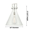 thumbnail image 2 of Innovations Lighting  Newton Cone - 1 Light 16" Stem Hung Pendant Seedy/Matte Black, 2 of 5