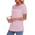 thumbnail image 4 of Summer Oversize Shirts for Womens 2025 Fashion Short Sleeve Out Blouse Funny Round-Neck Blouses, 4 of 6