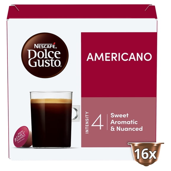 Nescafe Dolce Gusto Americano Coffee Pods 16 Pack 136g Imported from Britain