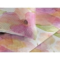 thumbnail image 3 of Ambesonne Nature Quilted Bedspread Set 3 Pcs, Garden Print Flower Pattern, Twin, Pink Peach and Pastel Green, 3 of 4