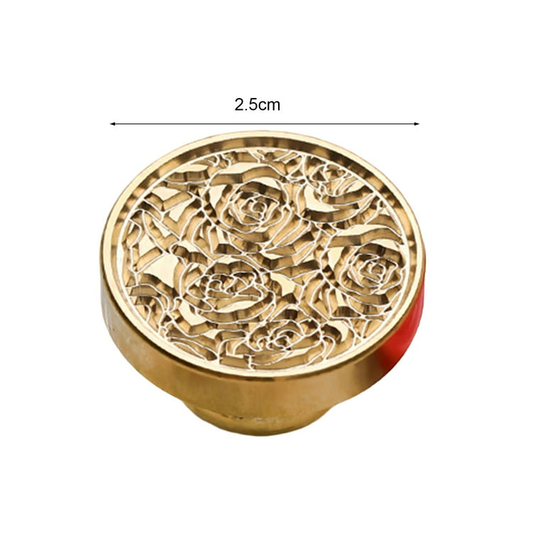 Hesroicy Wax Seal Stamp Exquisite Clear Texture Floral Pattern Sealing Wax  Stamp Head Envelope Supply