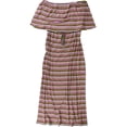 thumbnail image 1 of Bar III Maxi vestido sin tirantes con hombros descubiertos para mujer, rosa, pequeño, 1 of 2