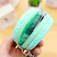 thumbnail image 4 of Porte-monnaie en Silicone en Forme de Macaron, Imperméable, Portefeuille avec Fermeture Éclair (Violet), 4 of 7