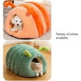thumbnail image 3 of Colourtree Large Grass Green Cute House Pet Nest Warm Soft Plush Cat Bed Cartoon Caterpillar Warm Thick Dog House Cat House Foldable Washable Pet Supplies Cat Tent, 3 of 5