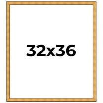 32x36 Frame Gold Rustic Solid Wood Picture Frame | 1.25 Inch Wide Moulding | Rustique Gold