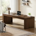 thumbnail image 5 of Tribesigns 79-inch Extra Long Desk, Two Person Desk for Home Office, Wooden Long Computer Double Desk, Writing Study Table for Office, Dark Brown, 5 of 9