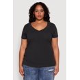 thumbnail image 2 of Women's Plus Size V Neck Short Sleeve Tee, 2 of 5