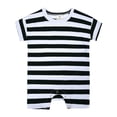 thumbnail image 4 of Ropa de verano para bebé de estilo europeo y americano, peleles cortos estampados Unisex de 0 a 2 años, mono para niña recién nacida, niño infantil de una pieza, 4 of 6
