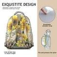 thumbnail image 5 of "Sunflower Inspired Floral Backpack for Students - Large Capacity Water-Resistant Bookbag with Padded Laptop Compartment, Comfortable Shoulder Straps, Fashionable Design", 5 of 6