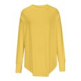thumbnail image 6 of HAiming Womens Tunic Tops Plus Size Solid Color Long Sleeve Round Neck Thumb Hole Shirts 2025 Fall Casual Loose Blouse, 6 of 6