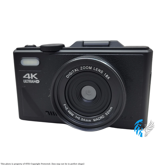 Refurbished Vivitar VECXX99 4K 20MP Digital Camera with 8x Digital Zoom and 3" LED Display - Black