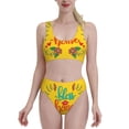 thumbnail image 2 of Picia Bless This Home Women's High Waisted Bikini Scoop Neck Swimsuit Two Pieces Bathing Suit-Large, 2 of 8