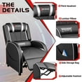 Devoko Massage Gaming Recliner Chair, PU Leather, Home Theater Seating
