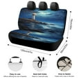 thumbnail image 2 of Lighthouse Sunrise Coast Scenery Pale Blue Tan Printed Universal Back Bench Car Seat Cover Pack of 2 Rear Seat Covers for for Most Cars,Trucks,SUVs Or Van, 2 of 6