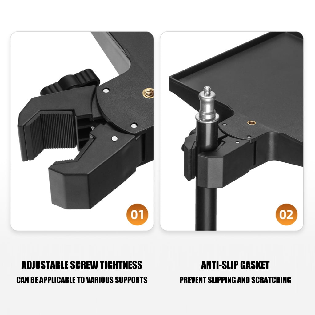 Professional Recording Equipment Mic Stand Tray For Microphones Stands Mixer Supports 2kg Load Durability ABS Construction