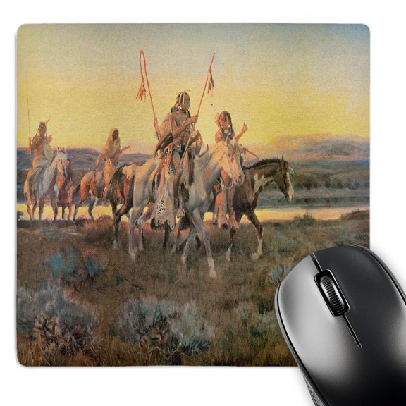 3dRose, Piegans by Charles M Russell American West, MousePad