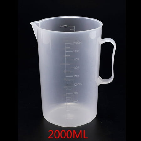

JINGT Measuring Jug Plastic Beaker Transparent Measuring Cup Chemical Resistant