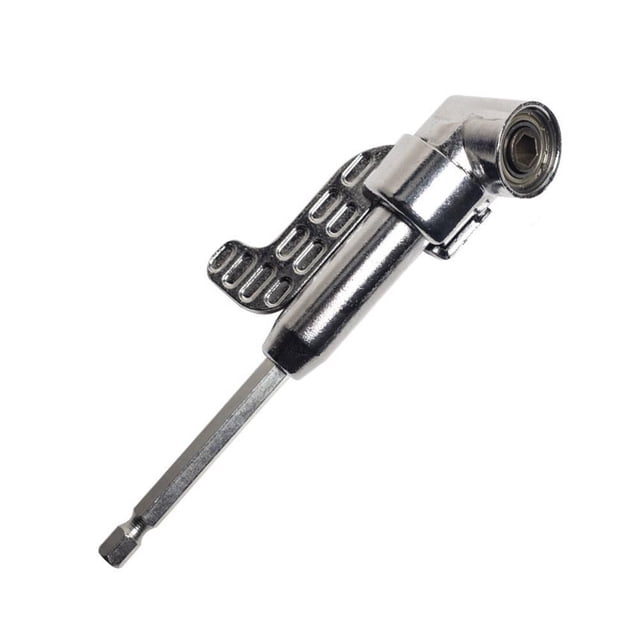 EZLIFE Adaptador de ángulo de esquina para destornillador de 1/4'' Accesorio para taladro en ángulo de 105 grados AU B8J4