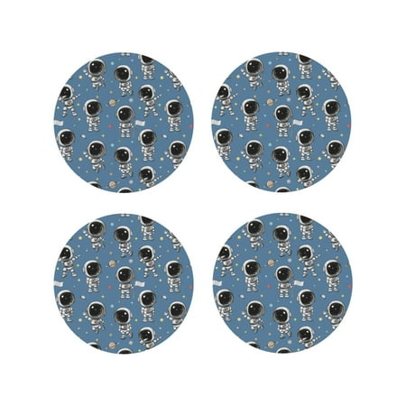 

Leather Coasters with Heat-resistant for Drinks Astronaut -标题2 Round Shape