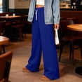 thumbnail image 3 of Women'S Fleece Lined Sweatpants Foldover Waistband Drawstring Wide Leg Sweat Pants Fashion Lounge Pants With Pockets, 3 of 8