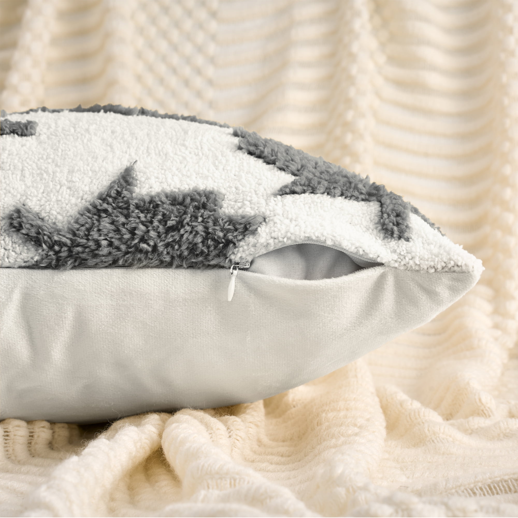 Unique Bargains Pack of 2 Maple Leaf Jacquard Throw Pillow Covers 20"x12" Grey