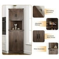 thumbnail image 5 of Blotout 68" Tall Farmhouse Corner Cabinet with 4 Doors, 23.6"W Barn Door Storage Cabinet with Adjustable Shelves, 5 Tier Corner Storage Cabinet for Kitchen,Bathroom,Living Room, 5 of 9