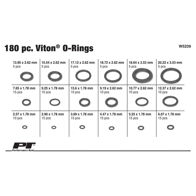BUSY-CORNER 495-Piece SAE/Metric O-Ring Kit – Nitrile Rubber With Pick Tool, For A/C, Plumbing, Automotive, Silver/Green