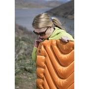 Klymit Insulated Static V Lite Sleeping Pad, Ultralight 4-Season Inflatable Air Mattress for Camping & Backpacking, Mango