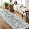 thumbnail image 1 of Boho Vintage Round Rug ft- Faux Wool Dreely Washable Area Rug Small Distressed Throw Rugs Floor Carpet for Door Mat Entryway Bedrooms Laundry (Round - ; Diameter Border ), 1 of 6