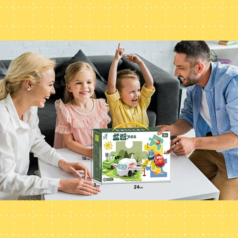 Trackmates Kids Car Track Set, 2024 Best Puzzle Racer Kids Car