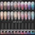 thumbnail image 1 of Juego de esmaltes de uñas de gel térmico de 7,5 ml, 10/15 Uds., cambio de Color de temperatura, semipermanente, Kit de manicura Led Uv, 10 Uds., reflectante 11_ kaili Sencillez, 1 of 4