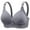 Gray, variant on Busydd Plus Size Bras for Women for Large Bust Solid Color Pleated Supportive Push Up Bra No Underwire Seamless Wireless Everyday Underwear