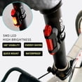 thumbnail image 1 of Luz trasera de bicicleta LED recargable por USB, linterna de seguridad para ciclismo trasero de bicicleta brillante, batería de litio de 330mah, 4 opciones de modo de luz Adepaton 2033681, 1 of 8