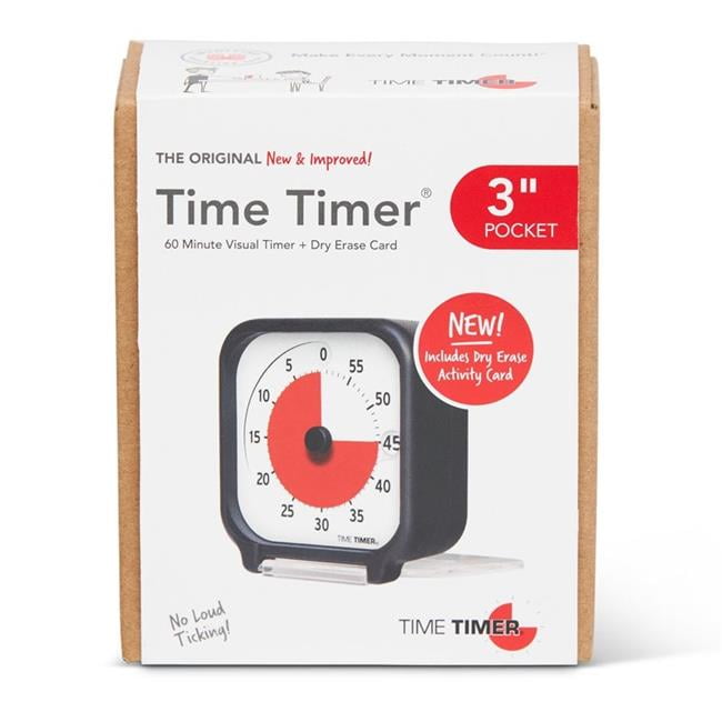Charcoal Volume-Control Dial Time Timer PLUS 60 Minute Visual Analog Timer ; Time Management Tool ; Silent Operation No Ticking ; Optional Alert 