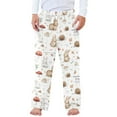 thumbnail image 5 of Pajama Pants Snail and Mushroom Rabbit Long Pant Lounge Casual Elastic Waist Sleep Flannel Pants, 5 of 7