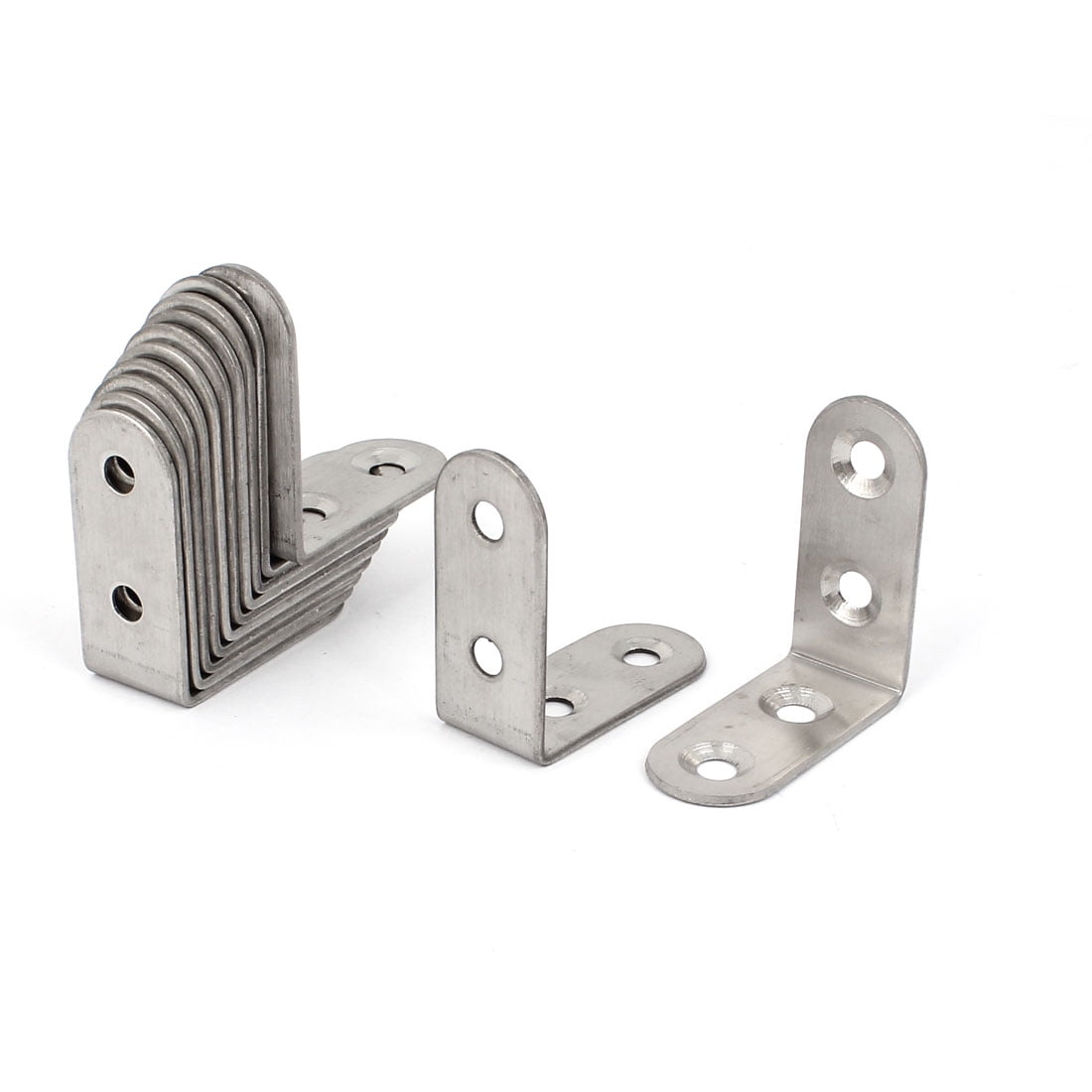 Uxcell 1.6' x 1.6' Stainless Steel Home Desk Corner Bracket, 12 Pack