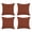 Rust, variant on PurpleEssences Pack of 4 Decorative Throw Pillowcase Solid Cushion Case for Sofa Car Bedroom - 18x18 Inch - Dark Gray