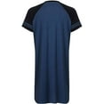 thumbnail image 4 of KAWELL Cotton Sleep Shirt Men V-Neck Nightshirts Short Sleeve Henley Shirt Lounge Sleepwear S-XXL, 4 of 7