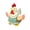 C, variant on Nnndbs White Hen with Chick Resin Figurine, Farmhouse Chicken Statue Garden Decor for Shelf Tabletop Display, Hatching Easter Barnyard Animal Home Accent`