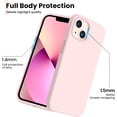 thumbnail image 4 of Shockproof Liquid Silicone Designed for iPhone 13 Case Gel Rubber Full Body Protection Anti-Shock Cover Case Drop Protection 6.1inch-Chalk Pink, 4 of 5