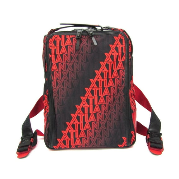 Pre-Owned Christian Louboutin HOP'N ZIP Backpack 3205344 Men's Nylon,Leather Backpack... (Good)