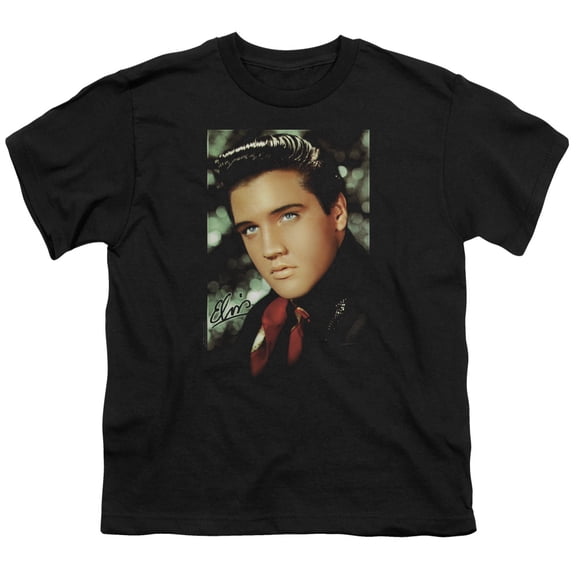 Elvis Presley - Red Scarf - Youth Short Sleeve Shirt - Large